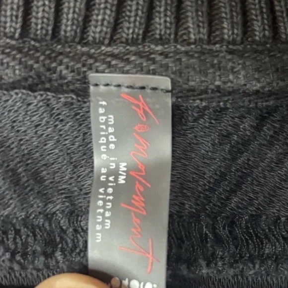 FP Movement So Fly Cotton Henley Top Gray Medium Long Sleeve Oversized - Picture 6 of 8